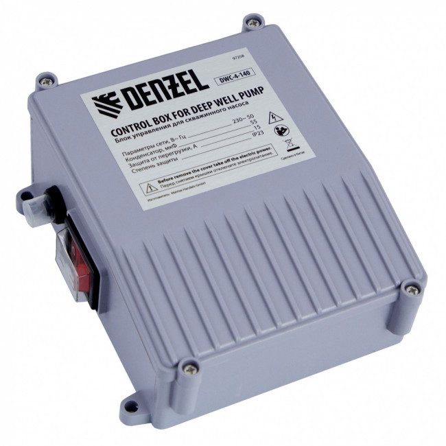 Скважинный насос DWC-4-140, центробежный, диаметр 4&quot;, 2000 Вт, 6000 л/ч, напор 140 м Denzel