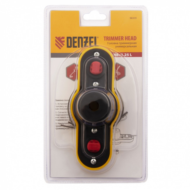Головка триммерная универсальная гайка М8 х 1.25 левая Denzel Головка триммерная универсальная гайка М8 х 1.25 левая Denzel