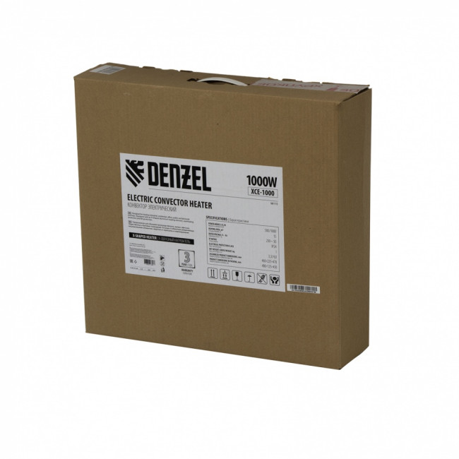 Конвектор электрический XCE-1000, 230 В, 1000 Вт, X-образный нагреватель Denzel ( 98115 )