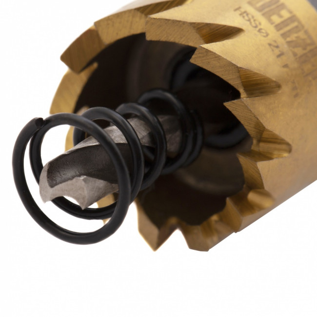 Коронка по металлу HSS, 21 мм, нитридтитановое покрытие Denzel ( 724102 ) Коронка по металлу HSS, 21 мм, нитридтитановое покрытие Denzel ( 724102 )