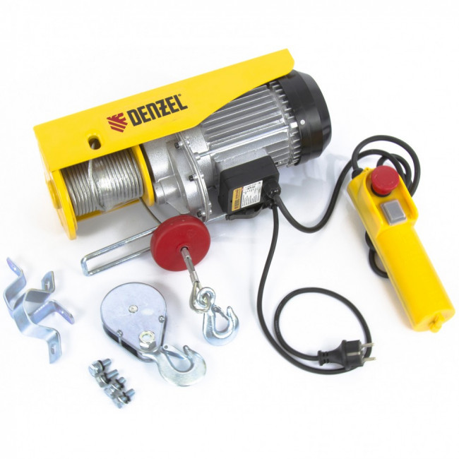 Тельфер электрический TF-800, 0.8 т, 1300 Вт, высота 12 м, 8 м/мин Denzel Тельфер электрический TF-800, 0.8 т, 1300 Вт, высота 12 м, 8 м/мин Denzel