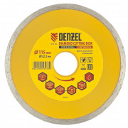 Диск алмазный, отрезной сплошной, 115 х 22.2 мм, мокрая резка Denzel Диск алмазный, отрезной сплошной, 115 х 22.2 мм, мокрая резка Denzel