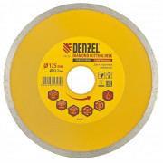 Диск алмазный, отрезной сплошной, 125 х 22.2 мм, мокрая резка Denzel Диск алмазный, отрезной сплошной, 125 х 22.2 мм, мокрая резка Denzel