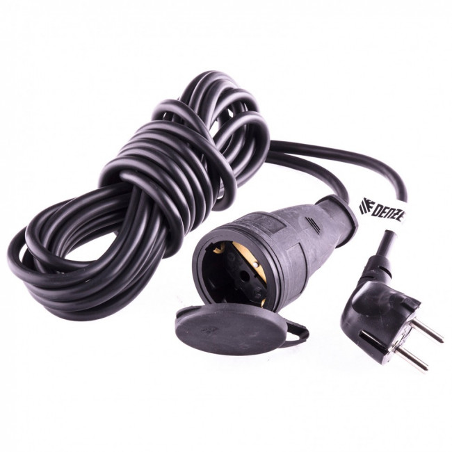 Удлинитель бытовой с заземлением, 5 м, 1 прорезиненная розетка, 16 A, серия УХз16 Denzel, ( 95917 ) Удлинитель бытовой с заземлением, 5 м, 1 прорезиненная розетка, 16 A, серия УХз16 Denzel, ( 95917 )