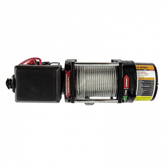 Лебедка автомобильная электрическая LB-2000, 2.2 т, 3.2 кВт, 12 В Denzel