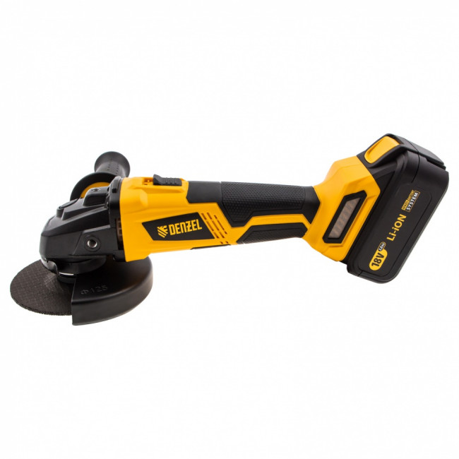 Машина углошлифовальная аккумуляторная BLG-IB-18-125, бесщеточная BLG-IB-18-125, Li-ion, 18 В Denzel ( 27003 ) Машина углошлифовальная аккумуляторная BLG-IB-18-125, бесщеточная BLG-IB-18-125, Li-ion, 18 В Denzel ( 27003 )