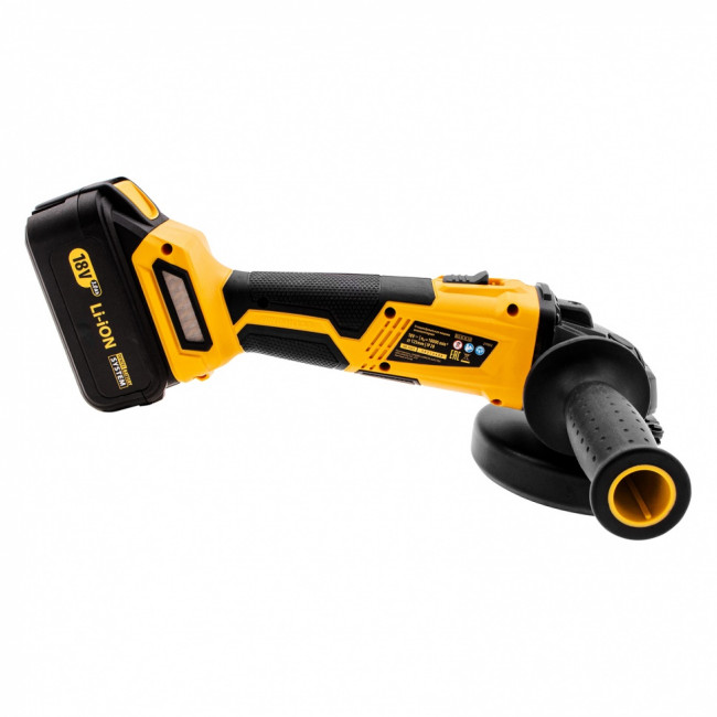 Машина углошлифовальная аккумуляторная BLG-IB-18-125, бесщеточная BLG-IB-18-125, Li-ion, 18 В Denzel ( 27003 ) Машина углошлифовальная аккумуляторная BLG-IB-18-125, бесщеточная BLG-IB-18-125, Li-ion, 18 В Denzel ( 27003 )