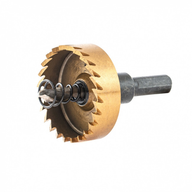 Коронка по металлу HSS, 42 мм, нитридтитановое покрытие Denzel ( 724114 ) Коронка по металлу HSS, 42 мм, нитридтитановое покрытие Denzel ( 724114 )