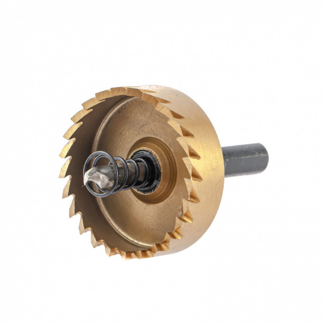 Коронка по металлу HSS, 45 мм, нитридтитановое покрытие Denzel ( 724115 ) Коронка по металлу HSS, 45 мм, нитридтитановое покрытие Denzel ( 724115 )