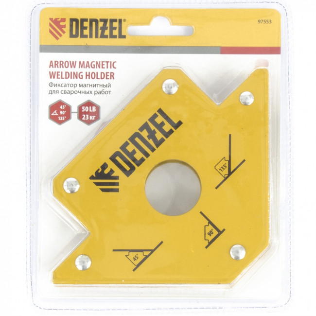 Фиксатор магнитный для сварочных работ, усилие 50 Lb Denzel