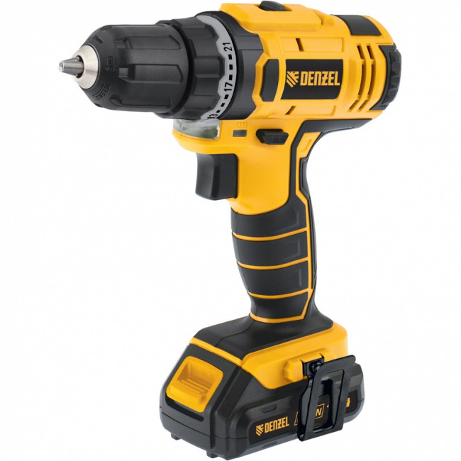 Дрель-шуруповерт аккумуляторная CDL-12-02, Li-Ion, 12 В, 1.5 А*ч, 2 аккумулятора Denzel Дрель-шуруповерт аккумуляторная CDL-12-02, Li-Ion, 12 В, 1.5 А*ч, 2 аккумулятора Denzel