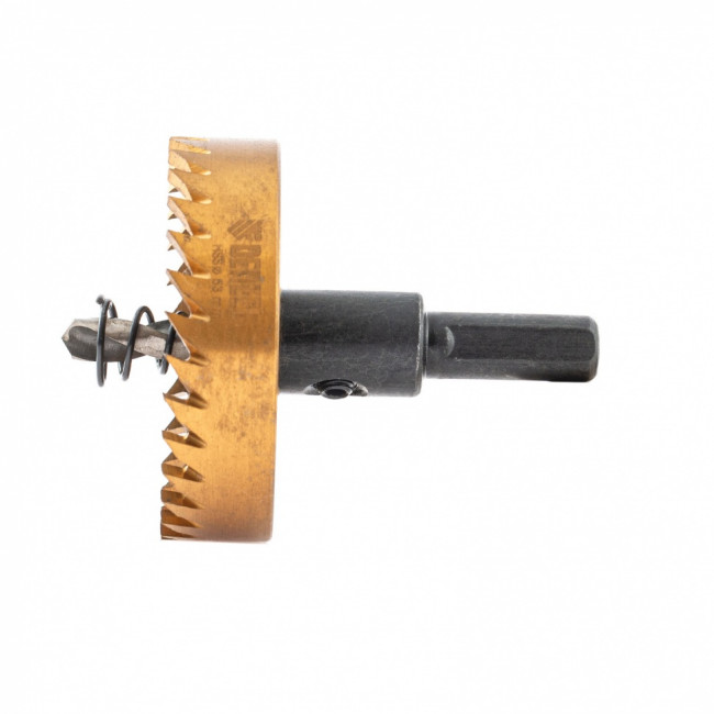 Коронка по металлу HSS, 55 мм, нитридтитановое покрытие Denzel ( 724118 ) Коронка по металлу HSS, 55 мм, нитридтитановое покрытие Denzel ( 724118 )