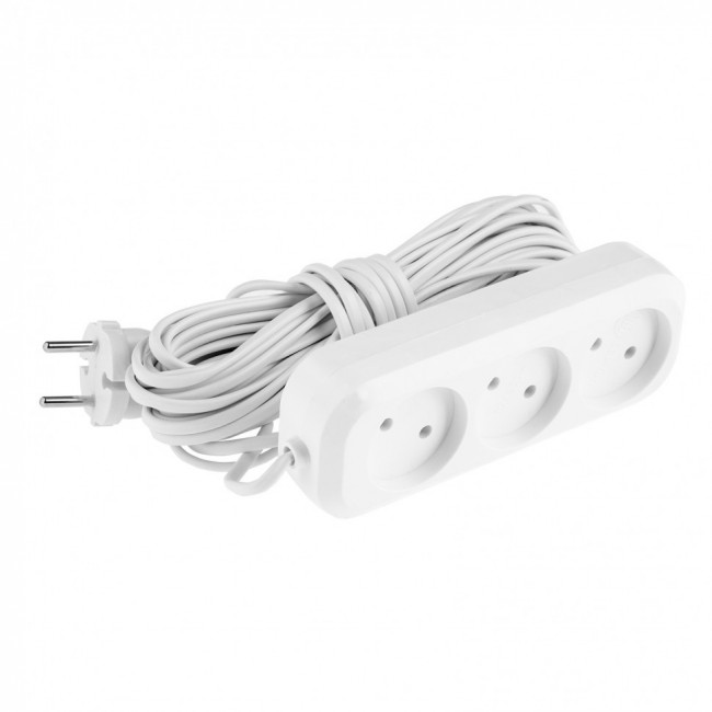 Удлинитель бытовой, без заземления, 10 м, 3 розетки, 6 А, серия УХ6 Denzel Удлинитель бытовой, без заземления, 10 м, 3 розетки, 6 А, серия УХ6 Denzel