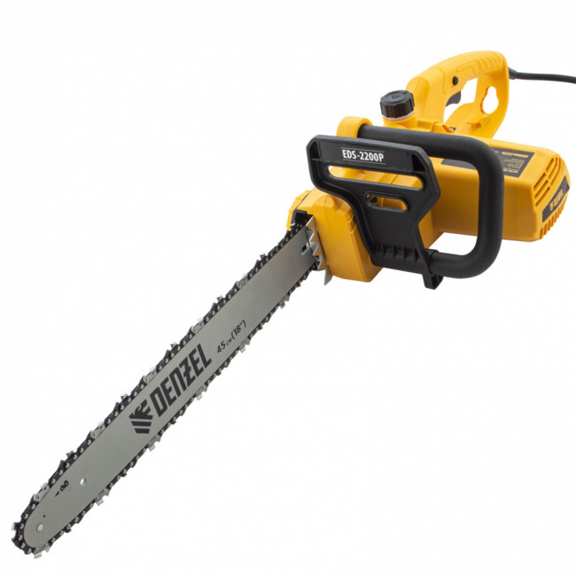 Пила цепная электрическая EDS-2200P, 2.2 кВт,поперечная, шина 45 см, шаг 3/8, паз 1.3 мм, 63 звена Denzel ( 95617 ) Пила цепная электрическая EDS-2200P, 2.2 кВт,поперечная, шина 45 см, шаг 3/8, паз 1.3 мм, 63 звена Denzel ( 95617 )