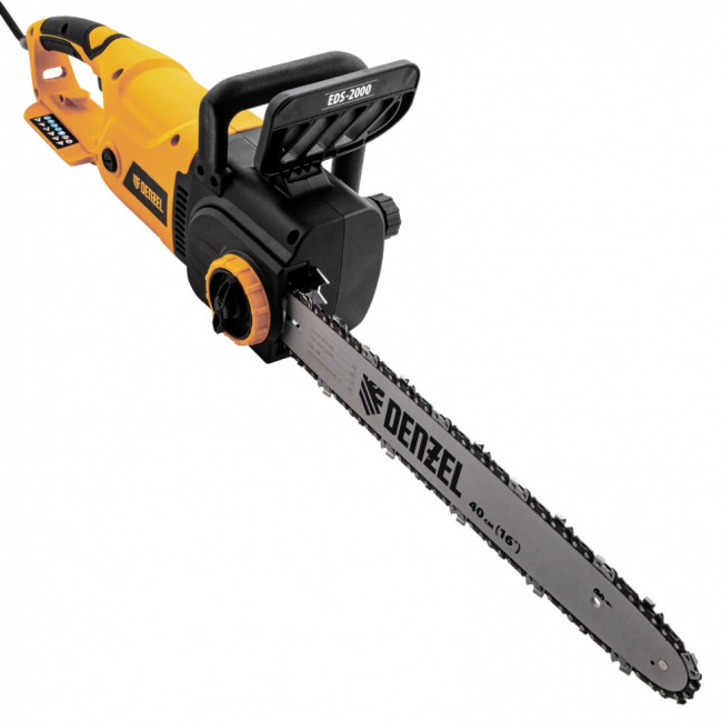 Пила цепная электрическая EDS-2000, 2 кВт,продольная, шина 40 см, шаг 3/8, паз 1.3 мм, 56 звеньев Denzel ( 95618 ) Пила цепная электрическая EDS-2000, 2 кВт,продольная, шина 40 см, шаг 3/8, паз 1.3 мм, 56 звеньев Denzel ( 95618 )