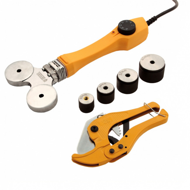 Аппарат для сварки пластиковых труб DWP-750, 750 Вт, 0-300 град, 4 насадки, 20-40 мм Denzel Аппарат для сварки пластиковых труб DWP-750, 750 Вт, 0-300 град, 4 насадки, 20-40 мм Denzel