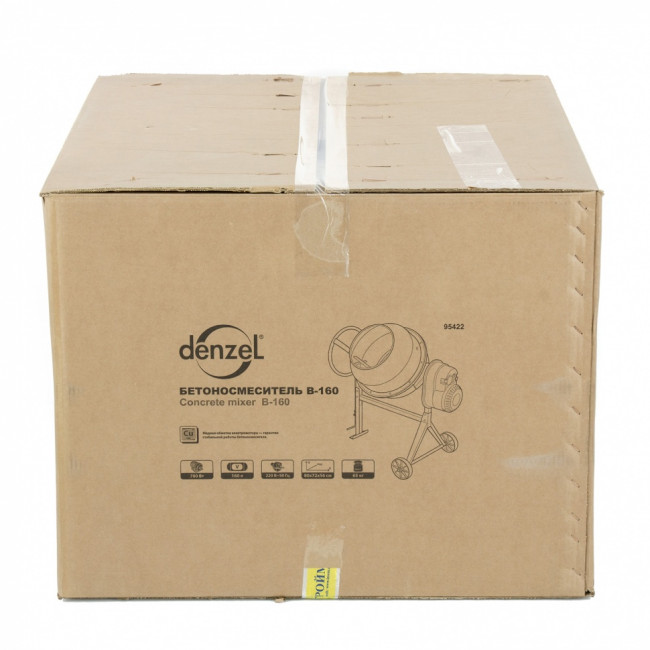 Бетоносмеситель B-160, 700 Вт, 160 л Denzel Бетоносмеситель B-160, 700 Вт, 160 л Denzel