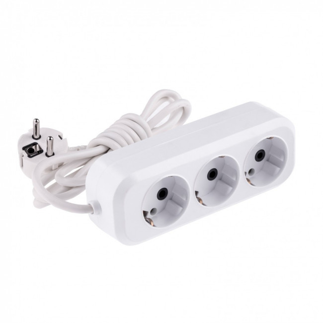 Удлинитель бытовой, серия УХз-10-302, с заземлением, 2 м, 3 розетки, 10 A Denzel, ( 95965 ) Удлинитель бытовой, серия УХз-10-302, с заземлением, 2 м, 3 розетки, 10 A Denzel, ( 95965 )