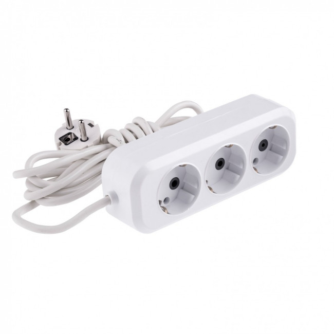 Удлинитель бытовой, серия УХз-10-303, с заземлением, 3 м, 3 розетки, 10 A Denzel Удлинитель бытовой, серия УХз-10-303, с заземлением, 3 м, 3 розетки, 10 A Denzel