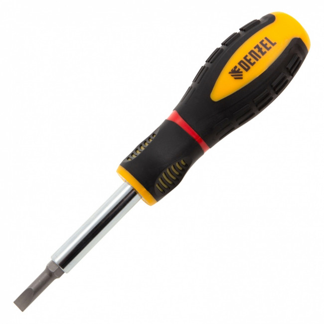 Отвертка комбинированная, SL3/16"-PH1, SL1/4"-PH2, 3-х компонентная рукоятка// Denzel ( 7713381 )