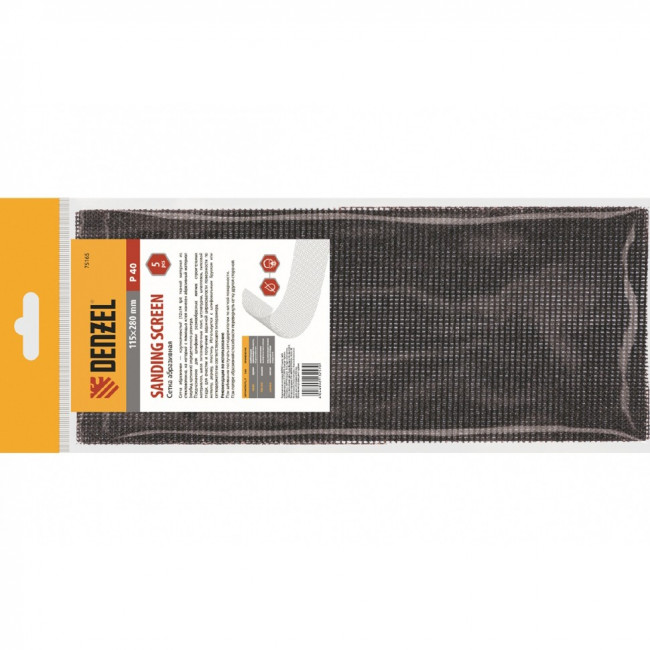 Сетка абразивная, P 60, 115 х 280 мм, 5 шт Denzel Сетка абразивная, P 60, 115 х 280 мм, 5 шт Denzel