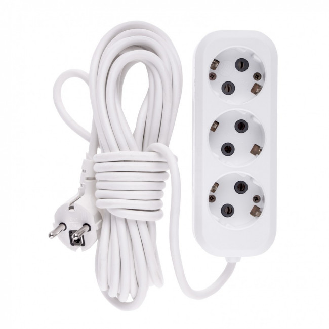 Удлинитель бытовой, серия УХз-10-307, с заземлением, 7 м, 3 розетки, 10 А Denzel Удлинитель бытовой, серия УХз-10-307, с заземлением, 7 м, 3 розетки, 10 А Denzel