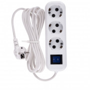 Удлинитель бытовой, с заземлением и выключателем, 3 м, 3 розетки, 10 A, серия УХз10 Denzel Удлинитель бытовой, с заземлением и выключателем, 3 м, 3 розетки, 10 A, серия УХз10 Denzel