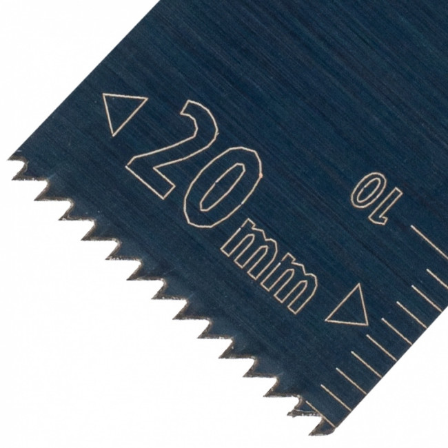 Насадка для МФИ режущая пазовая прямая, HCS, по дереву, 20 х 1.4 мм, мелкий зуб Denzel ( 782309 ) Насадка для МФИ режущая пазовая прямая, HCS, по дереву, 20 х 1.4 мм, мелкий зуб Denzel ( 782309 )