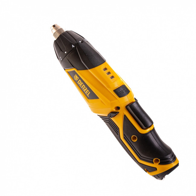 Отвертка аккумуляторная CSL-3.6-01, Li-Ion, 3.6 В, 1.3 А*ч, 200 об/мин, с аксессуарами Denzel Отвертка аккумуляторная CSL-3.6-01, Li-Ion, 3.6 В, 1.3 А*ч, 200 об/мин, с аксессуарами Denzel