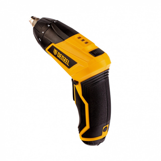 Отвертка аккумуляторная CSL-3.6-01, Li-Ion, 3.6 В, 1.3 А*ч, 200 об/мин, с аксессуарами Denzel Отвертка аккумуляторная CSL-3.6-01, Li-Ion, 3.6 В, 1.3 А*ч, 200 об/мин, с аксессуарами Denzel