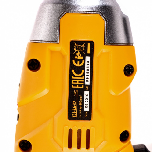 Отвертка аккумуляторная CSL-3.6-02, Li-Ion, 3.6 В, 1.3 А*ч, в блистере Denzel