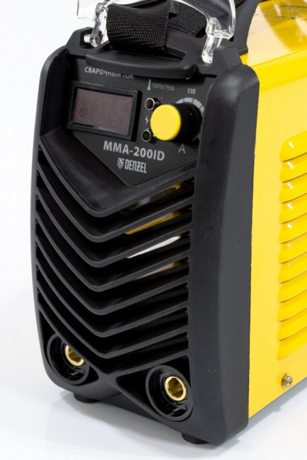 Аппарат инверторный дуговой сварки ММА-200ID, 200 А, ПВР 60%, диаметр электрода 1.6-5 мм, провод 2 м Denzel Аппарат инверторный дуговой сварки ММА-200ID, 200 А, ПВР 60%, диаметр электрода 1.6-5 мм, провод 2 м Denzel