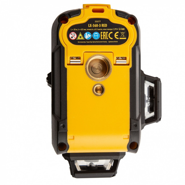 Лазерный уровень мультипризменный LX 360-3 Red, 30 м, 635 нм, аккумулятор Li 2800 мАч, резьба 5/8" Denzel ( 35077 ) Лазерный уровень мультипризменный LX 360-3 Red, 30 м, 635 нм, аккумулятор Li 2800 мАч, резьба 5/8" Denzel ( 35077 )