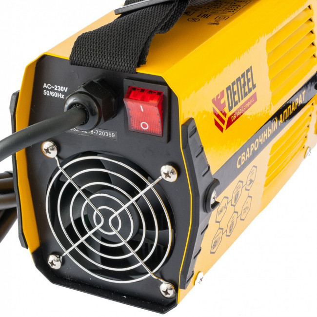 Аппарат инверторный дуговой сварки DS-180 Compact, 180 А, ПВ 70%, диаметр электрода 1.6-4 мм Denzel Аппарат инверторный дуговой сварки DS-180 Compact, 180 А, ПВ 70%, диаметр электрода 1.6-4 мм Denzel