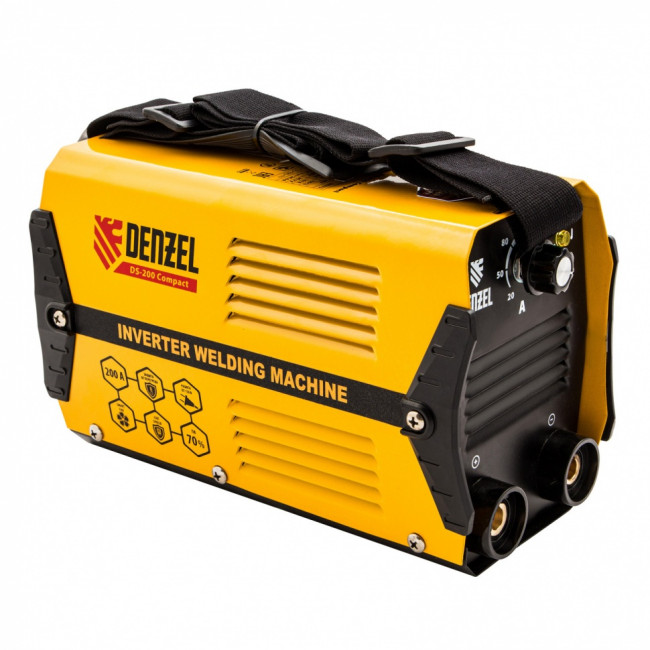 Аппарат инверторный дуговой сварки DS-200 Compact, 200 А, ПВ 70%, диаметр электрода 1.6-5 мм Denzel