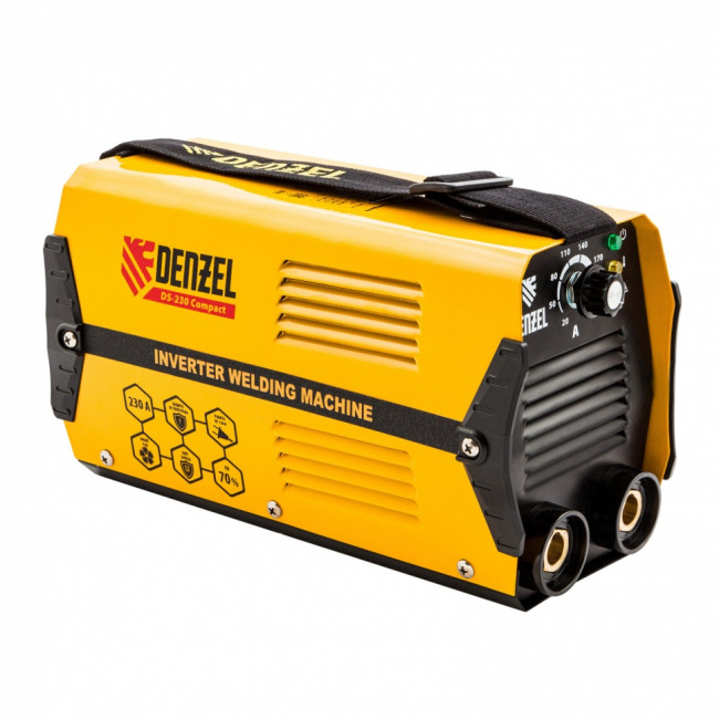 Аппарат инверторный дуговой сварки DS-230 Compact, 230 А, ПВ 70%, диаметр электрода 1.6-5 мм Denzel