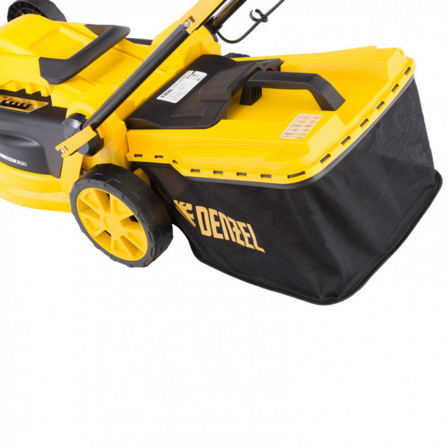 Газонокосилка электрическая GM-1800, 1800 Вт, ширина 38 см, 6 уровней, травосборник 40 л. Denzel, ( 96617 ) Газонокосилка электрическая GM-1800, 1800 Вт, ширина 38 см, 6 уровней, травосборник 40 л. Denzel, ( 96617 )